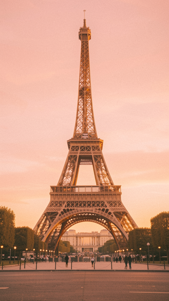 Eiffel Tower at sunset