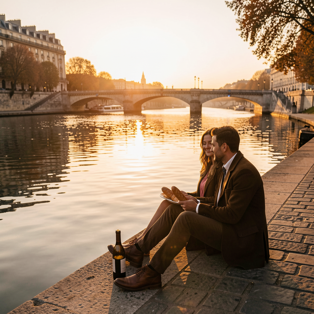 Seine evening picnic
